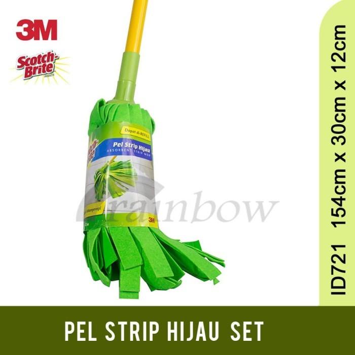 Pelan 3M Pel Strip Hijau Set - Kain Lap Pel Scotch Brite Hijau