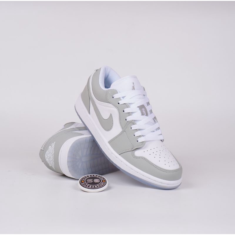 Sepatu Nike Jordan 1 Low White Wolf Grey