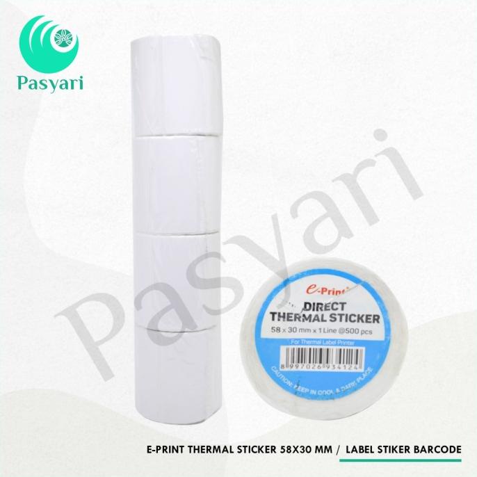 

E-Print Thermal Sticker 58x30 mm / Label Stiker Barcode jen03