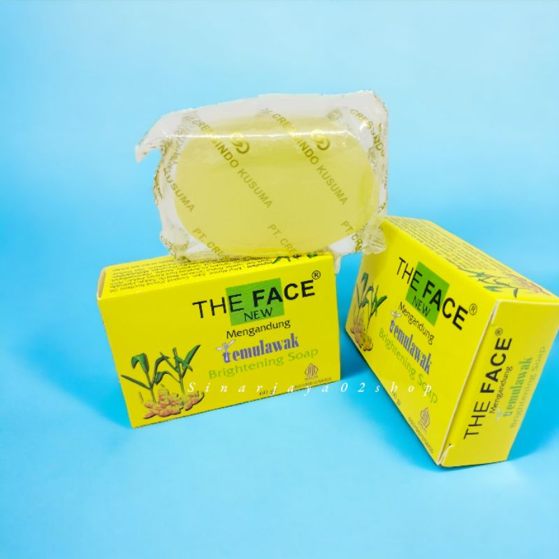 12 Pcs - Sabun Temulawak The Face Brightening Soap 60gr