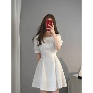 dress mini korea/dress putih/dress korea
