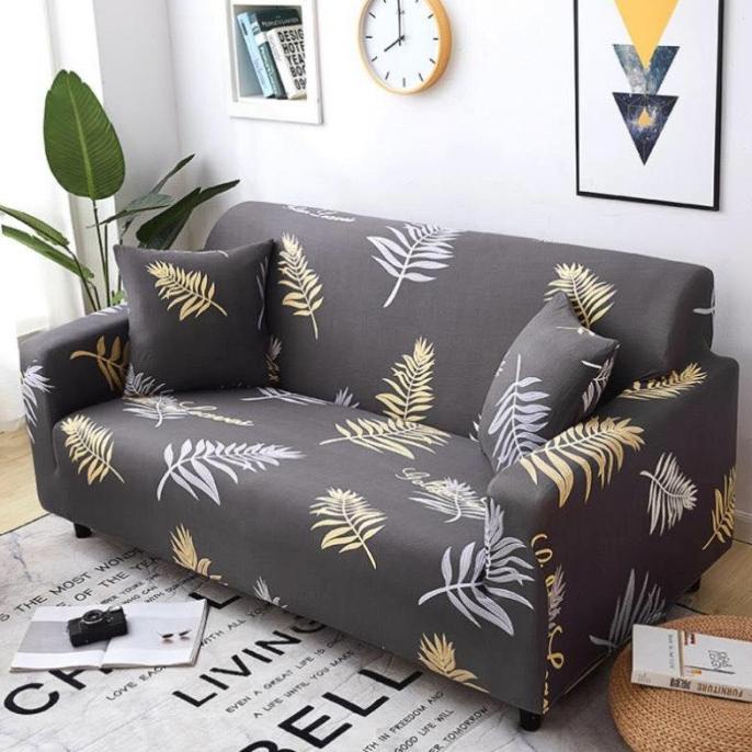 COVER SOFA SEATER sarung sofa elastis stretch elastic - COKLAT DAUN