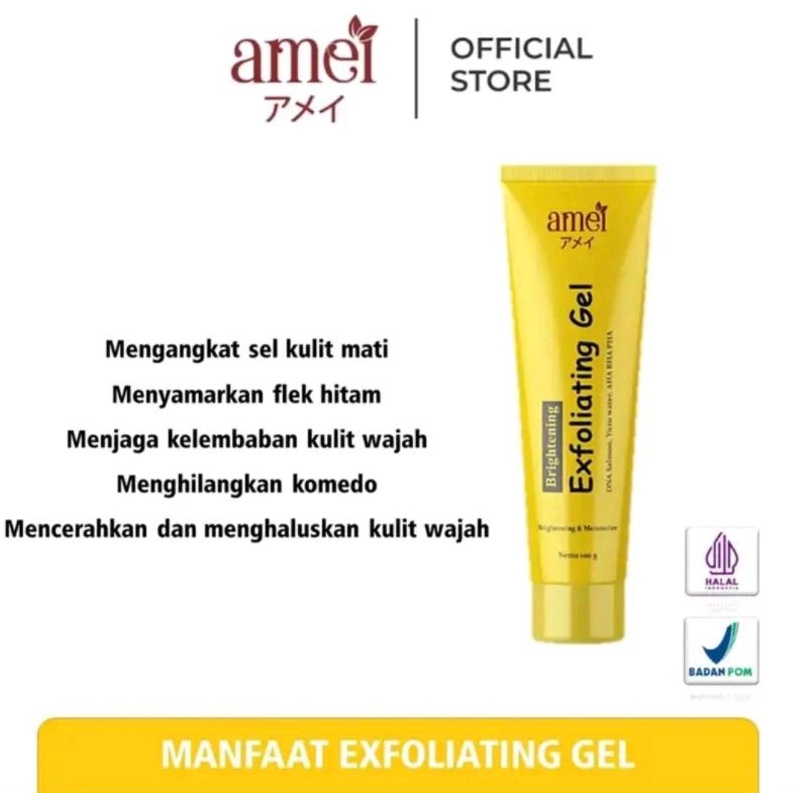 AMEI BRIGHTENING EXFOLIATING GEL DNA SALMON PEMUTIH WAJAH