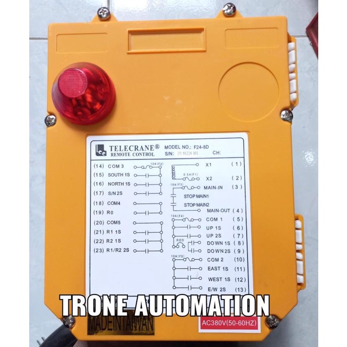 Telecrane F24-8D / F24-8S Remote Wireless Hoist Crane Push Button 380V