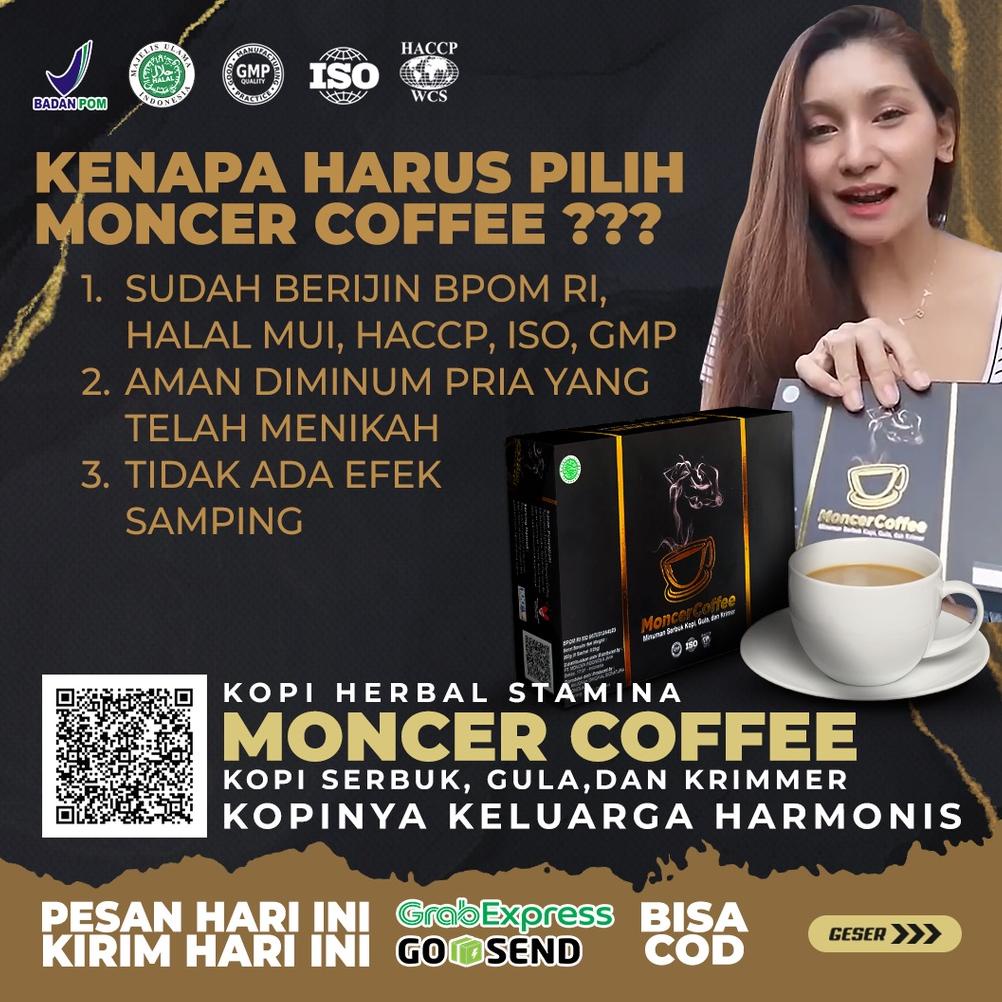

Moncer Coffee Original BPOM Halal Kopi Kuat Stamina Kopi Moncer Non COD
