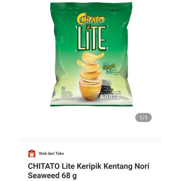 

CHITATO Lite Keripik Kentang Nori Seaweed, Beef Barbeque, Salmon Teriyaki 68 g