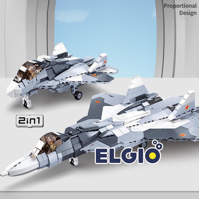 Promo Sluban Bricks Pesawat Jet Su-57 Flanker B0986 Termurah