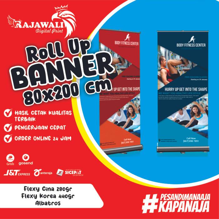 Terlaris Roll Up Banner Standing Banner Ukuran 80X200 Cm