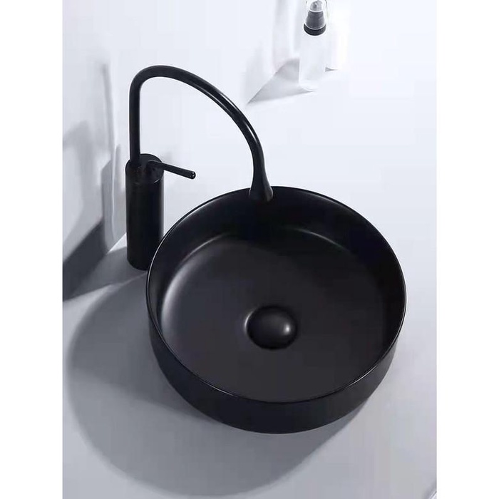 Terlaris Wastafel Cuci Tangan Classica Italiano Keramik Art Basin Hitam Elegan