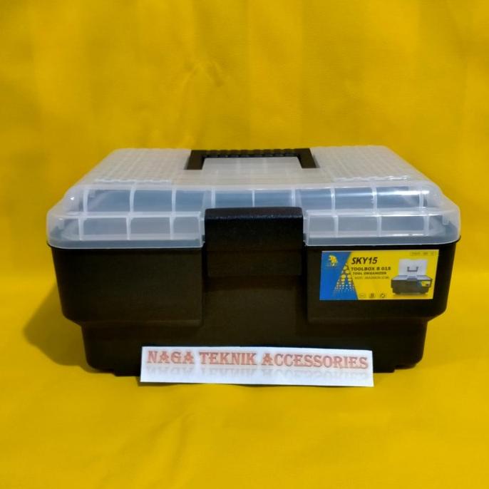 Dapat Mini Gold Ready Stok Sky 15 Tool Box Plastik Tempat Penyimpanan Perkakas Uk 38Cmx28Cmx26Cm