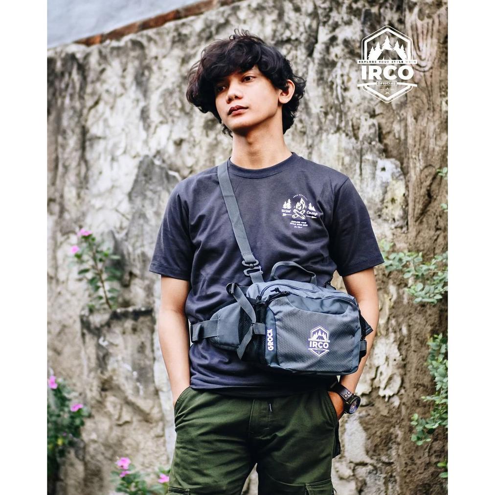 Promo Irco Official Grock Tas Pinggang Dan Selempang Pria Original - Waistbag Cowok Murah - Tas Sele