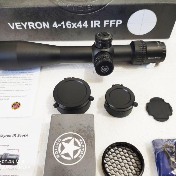 TELESKOP VECTOR VEYRON 4-16x44 IR FFP TERBARU RETIKEL TITIK NYALA