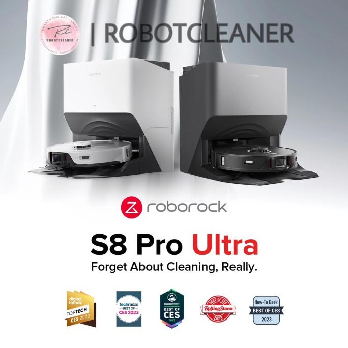 Roborock S8 Pro Ultra Robot Vacuum & Mop Cleaner - Hitam