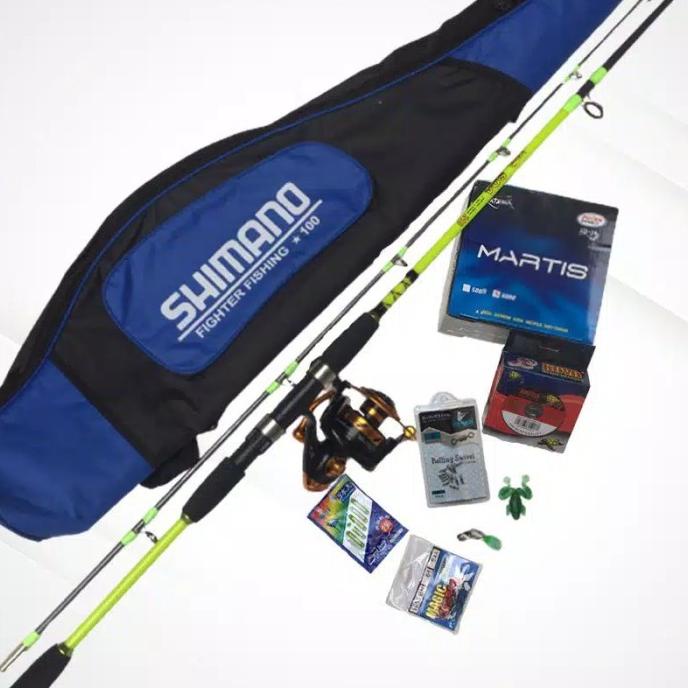 Set Pancing Laut Joran SDA 180 Reel MARTIS Fiber Solid Kekuatan 30kg