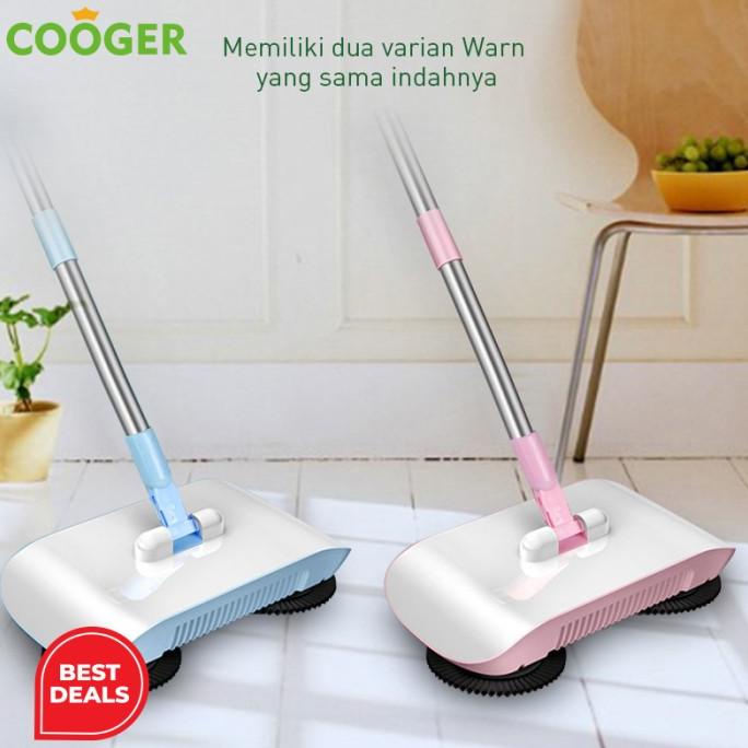COOGER Sapu Pembersih Lantai Otomatis Dapat Berputar 180 Derajat
