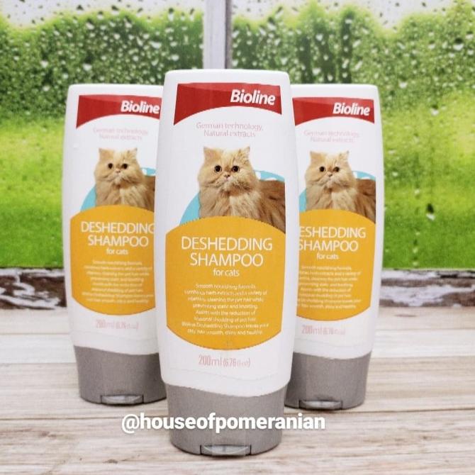 shampo kucing anti rontok. cat shampo deshadding bioline