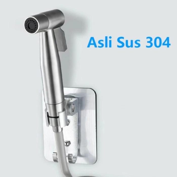 Jet Shower Stainless Sus 304 Bidet Shower cebok - Dudukan & Kepala