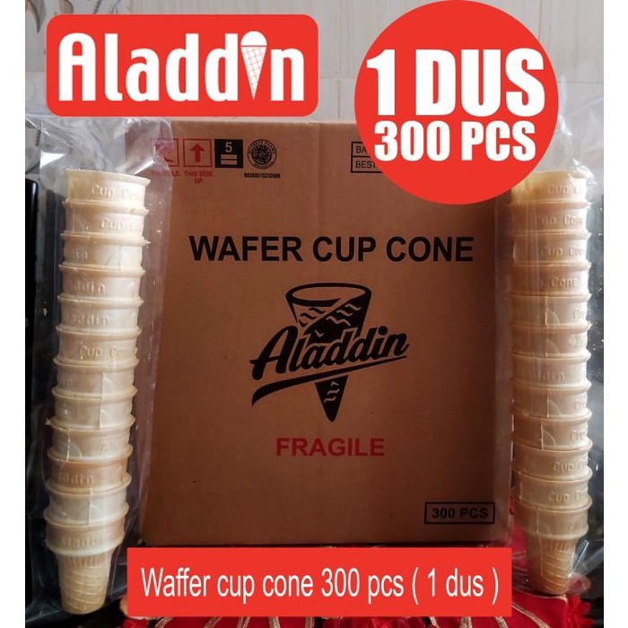 Best Seller Cup Cone Ice Cream Merk Aladdin / Wafer Cup Cone Aladdin