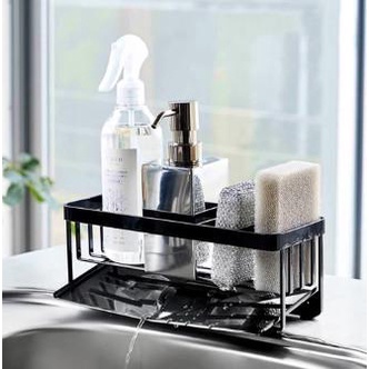 Terlaris Rak Sponge Sabun Cuci Piring Nordic Wastafel Estetik - Hitam