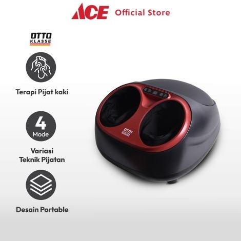 Ace - Otto Klasse Alat Pijat Kaki - Hitam/Merah