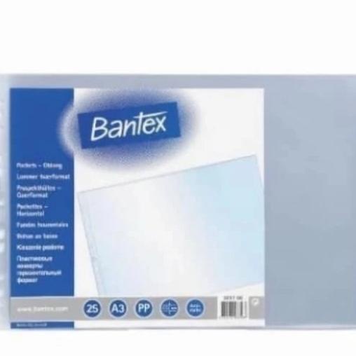 

Baru Pp Pocket/ Plastik Bantex 2037..A3 Landscape 0.12Mm Antiggare..25 Pcs Original