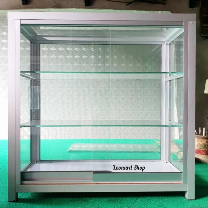 Sale Now Etalase Aluminium Kaca 50Cm Lemari Display Makanan Minuman Jus Buah Terbaik