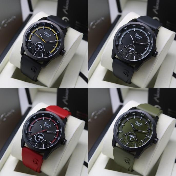 Jam Tangan Pria Alexandre Christie Ac 6656 / Ac6656 Rubber Original Thegarden00