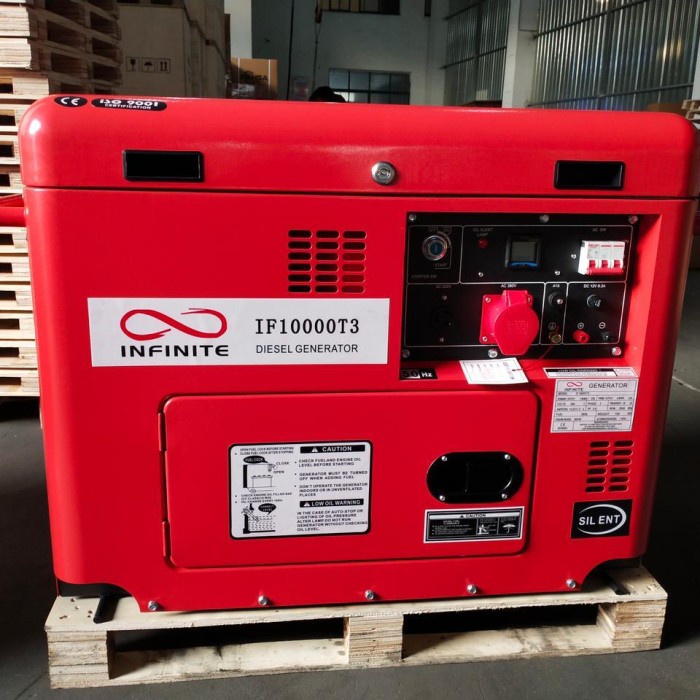 Ready Genset silent solar if 10000 3 phase 380v infinite 7000 watt