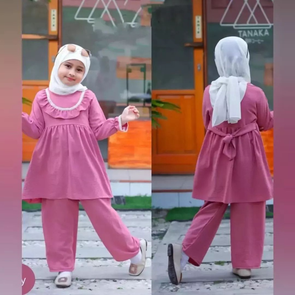 set kids/ gamis anak/ baju gamis anak terbaru / baju gamis anak terbaru 2021/ gamis anak terbaru 7-8 tahun / gamis anak kekinian/ zahira set kids/ gamis