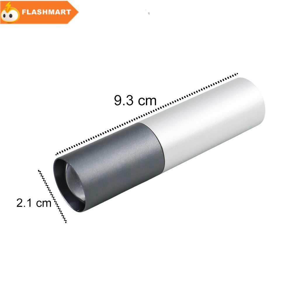 FLASHMART Senter LED Mini Flashlight USB Rechargeable Aluminium Body XPE - 3187