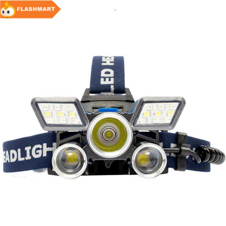 FLASHMART Senter Kepala Headlamp Cree XM-L2+2XPE+Red Blue LED - TG-007