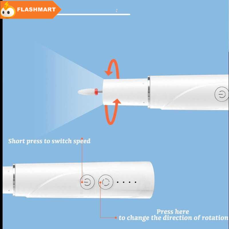 FLASHMART Bor Kuku Elektrik Mini Nail Polish Pedicure Portable 7 Heads - M1