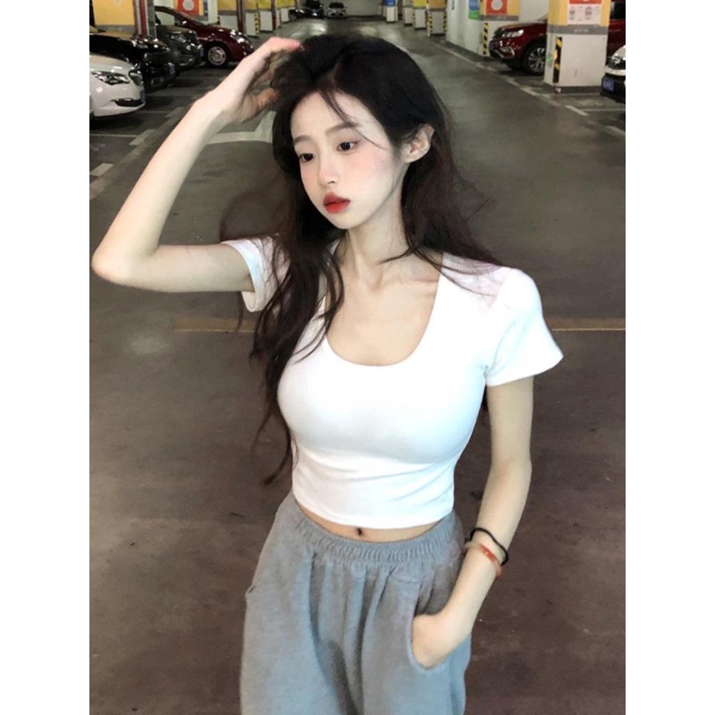 ◙☄▥Suhao kaos import wanita kaos wanita korean style lengan pendek kaos pendek perempuan