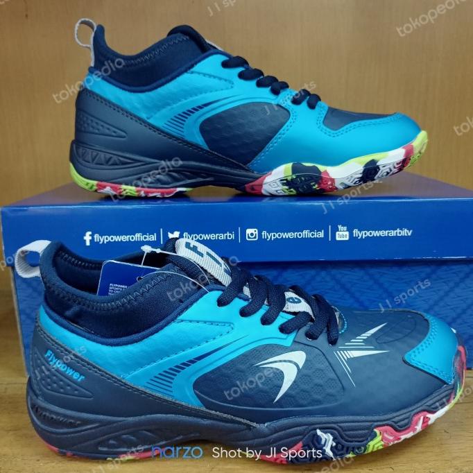 ORIGINAL Sepatu badminton bulutangkis flypower Losari 05 5 navy asli