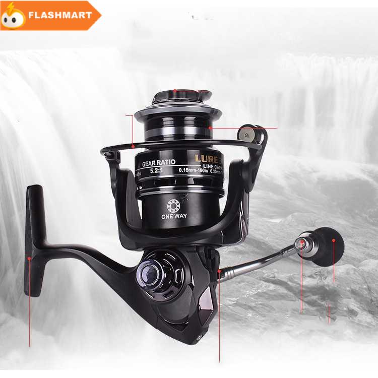 FLASHMART  Fishman Spinning Reel 5.2:1 12+1 Ball Bearing - LURE 3000