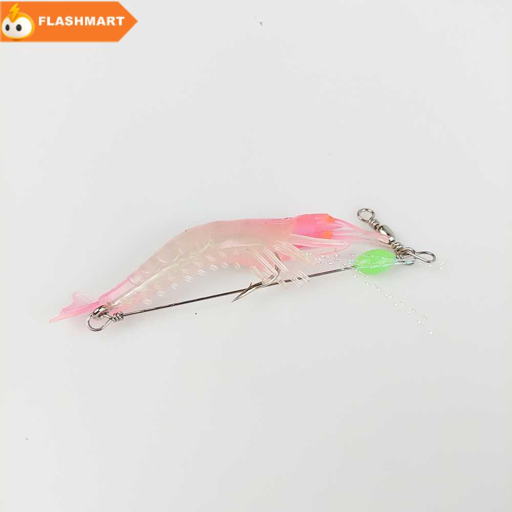 FLASHMART  Umpan Pancing Udang Kecil Luminous Shrimp Soft Bait Lure