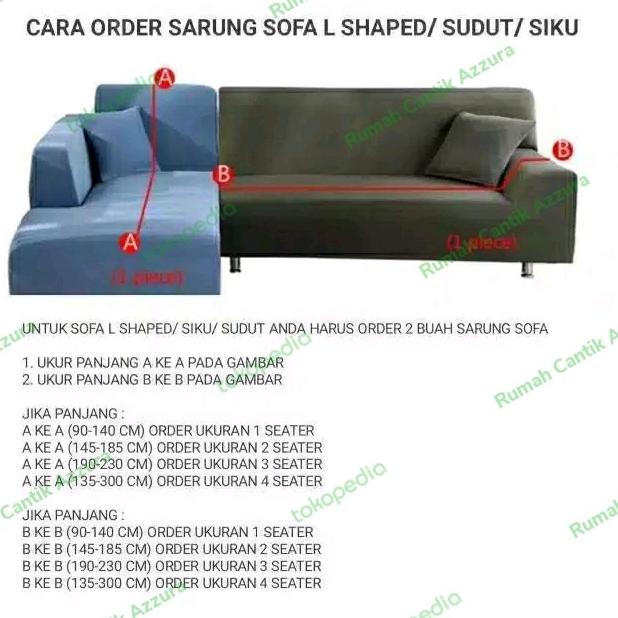 Cover Sofa Polos Sarung Sofa 1 2 3 4 Seater Elastis Penutup Sofa