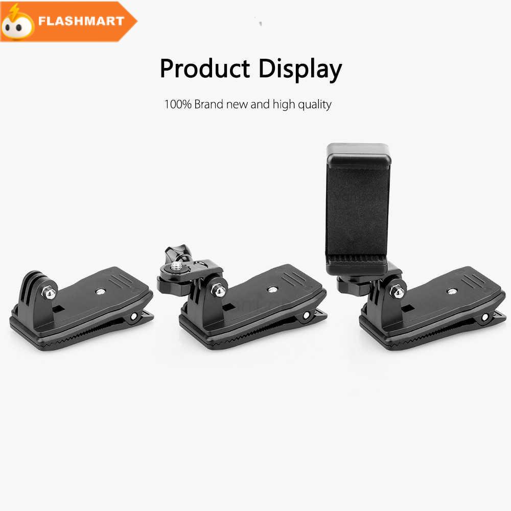 FLASHMART Vamson Clip Clamp Mount 360 Rotary + Smartphone Holder for GoPro - VP512