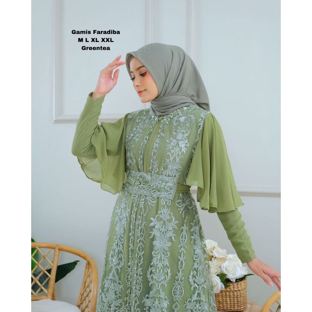 Dress Pesta Mewah| Gamis Cardigan Faradiba| Gamis Pesta| Gamis Tile Sapto| Gamis Kondangan| Gamis Se