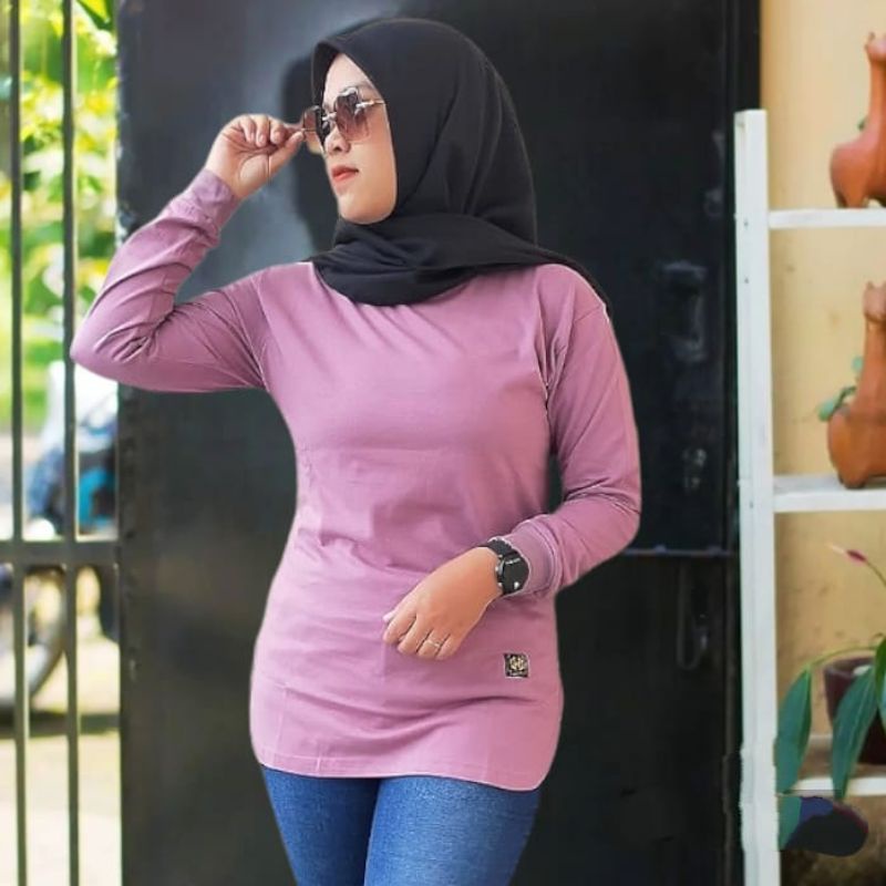 Kaos Polos Atasan Wanita Model Oval