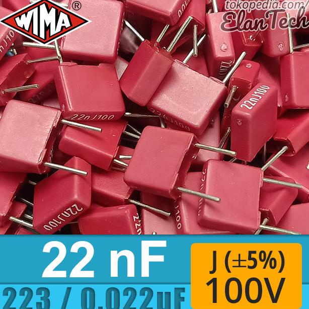 Wima 22nF / 223 / 0.022uF J 100V Capacitor Kapasitor Elan73c Diminati Banget