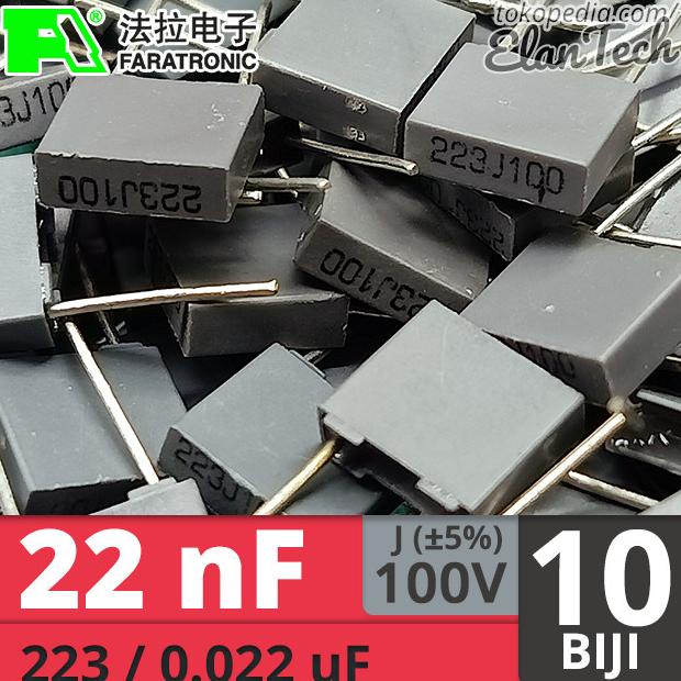 Kapasitor MKM 22nF / 223 / 100V J 10 pcs Capacitor Pack Elan73c Murah