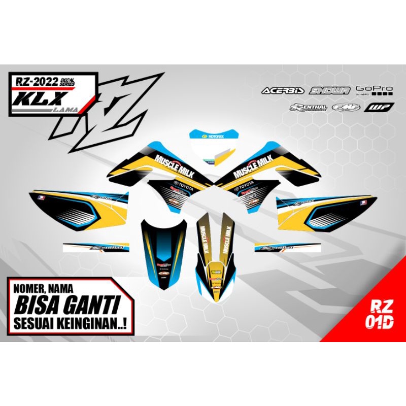 Decal KLX 150 / Striping semi full motor cros / stiker KLX/ aksesoris body motor KLX 150 L