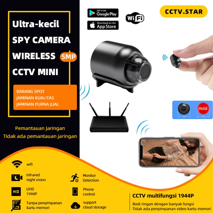 Spy Cam Hidden Kamera Cctv Mini Spy Camera Cctv Wifi Kecil Tersembunyi