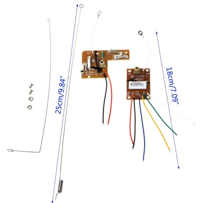 Must Have 4Ch 40Mhz Remote Transmitter  Receiver Board Dengan Antena Untuk Robot Terbaru