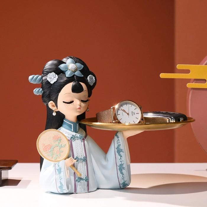 

Ornament Princess Statue Decoration Tray & Key Holder Kualitas Terbaik
