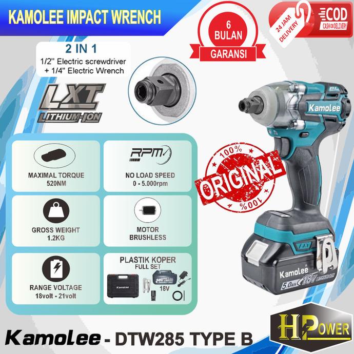 CORDLESS IMPACT WRENCH 520NM - 18V - KAMOLEE