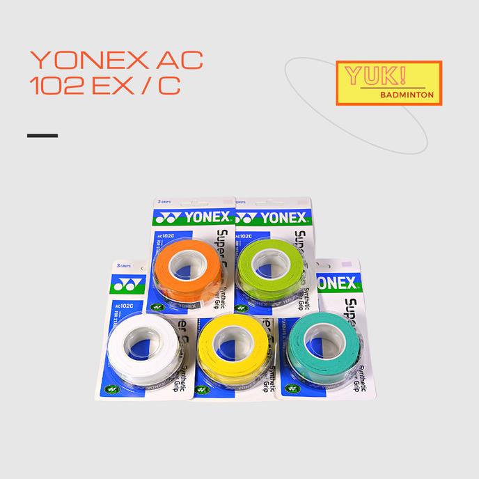 GRIP RAKET BADMINTON / GRIP YONEX AC 102 EX/C (1 ROLL ISI 3)