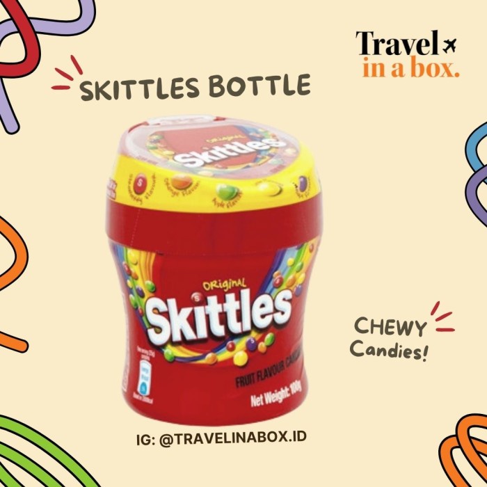 

Skittles Original Bottle 100 gram (Permen Import)