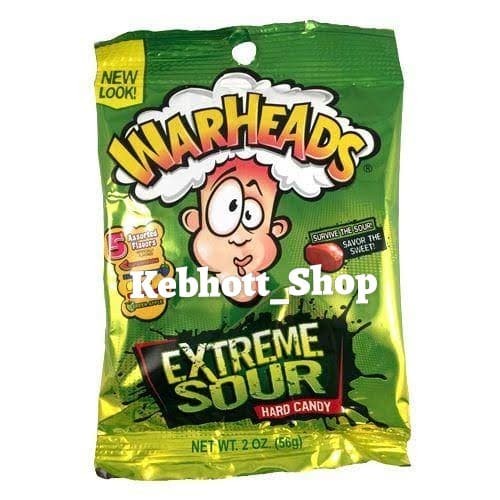 

Warheads War Heads Permen Asem Extreme Sour Candy 56gr